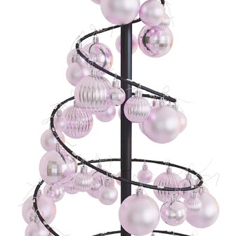 LED-kerstboom met kerstballen 80 LEDs warm wit 120 cm 9