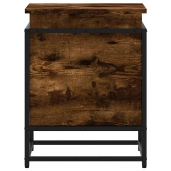 Opbergbox met deksel 40x40x51,5 cm bewerkt hout gerookt eiken 4