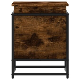 Opbergbox met deksel 40x40x51,5 cm bewerkt hout gerookt eiken 5
