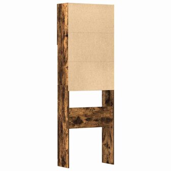 Wasmachinekast 64x24x190 cm bewerkt hout gerookt eikenkleurig 8