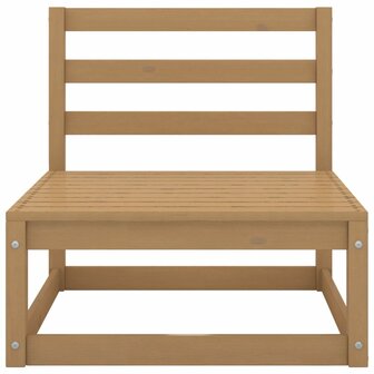 Tuinmiddenbanken 2 st massief grenenhout honingbruin 3