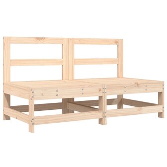 Tuinmiddenbanken 2 st massief grenenhout 2