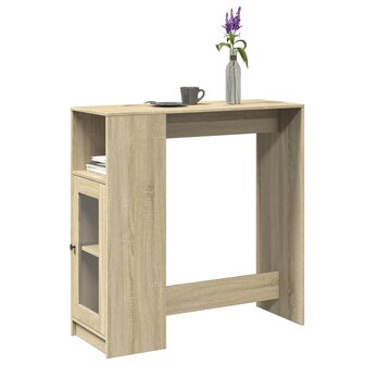 Bartafel met rekken 101x40x103,5 cm hout sonoma eikenkleur 1