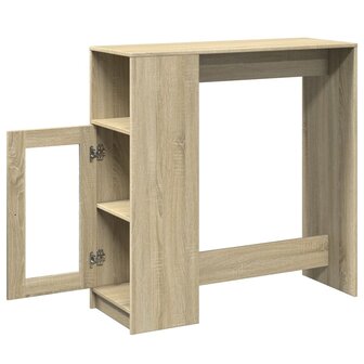 Bartafel met rekken 101x40x103,5 cm hout sonoma eikenkleur 5