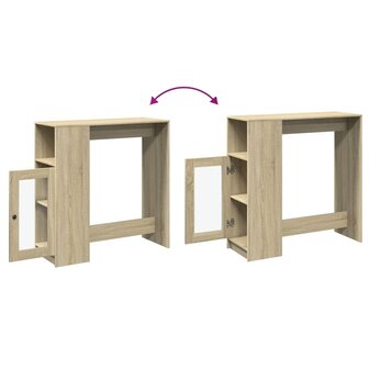 Bartafel met rekken 101x40x103,5 cm hout sonoma eikenkleur 8