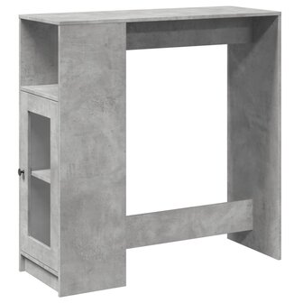 Bartafel met rekken 101x40x103,5 cm bewerkt hout betongrijs 2