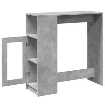 Bartafel met rekken 101x40x103,5 cm bewerkt hout betongrijs 5