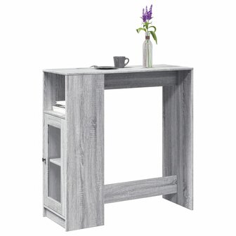 Bartafel met rekken 101x40x103,5 cm bewerkt hout grijs sonoma 1