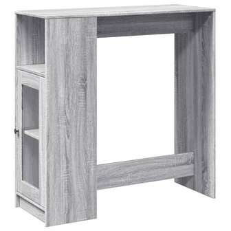 Bartafel met rekken 101x40x103,5 cm bewerkt hout grijs sonoma 2