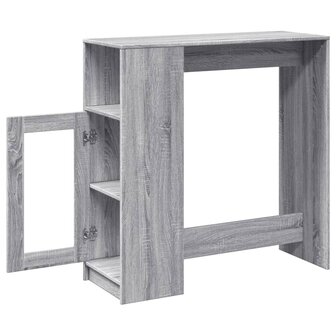 Bartafel met rekken 101x40x103,5 cm bewerkt hout grijs sonoma 5