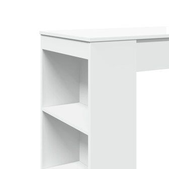 Bartafel met rekken 95x47x103,5 cm bewerkt hout wit 7