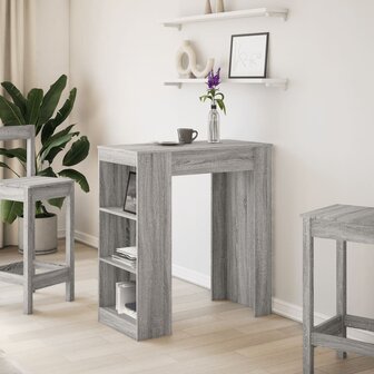 Bartafel met rekken 95x47x103,5 cm bewerkt hout grijs sonoma 3