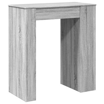 Bartafel met rekken 95x47x103,5 cm bewerkt hout grijs sonoma 6