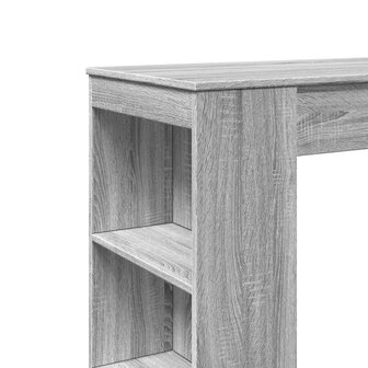 Bartafel met rekken 95x47x103,5 cm bewerkt hout grijs sonoma 7
