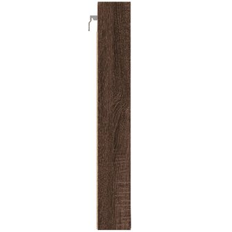 Vitrinekast 100x8,5x58 cm bewerkt hout bruin eikenkleurig 5