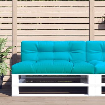 Palletkussen 120x40x12 cm stof turquoise 1