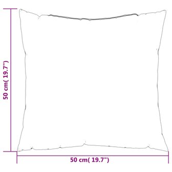 Sierkussens 4 st gestreept 50x50 cm stof blauw en wit 8