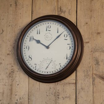 Esschert Design stationsklok met thermometer 30,5 cm TF007 2