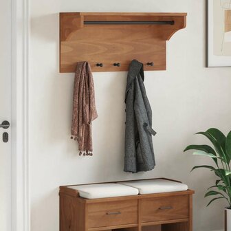 Wandkapstok SANDNES 87x30x42 cm massief grenenhout 3