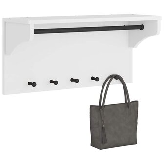 Wandkapstok SANDNES wit 87x30x42 cm massief grenenhout 1