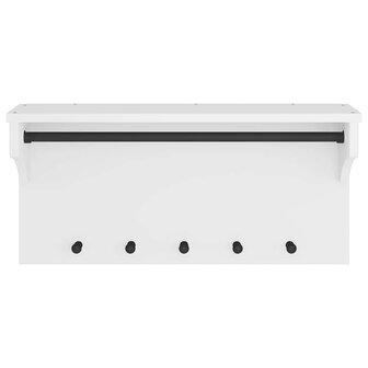 Wandkapstok SANDNES wit 87x30x42 cm massief grenenhout 3