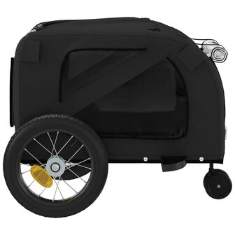 Hondenfietstrailer oxford stof en ijzer zwart 7