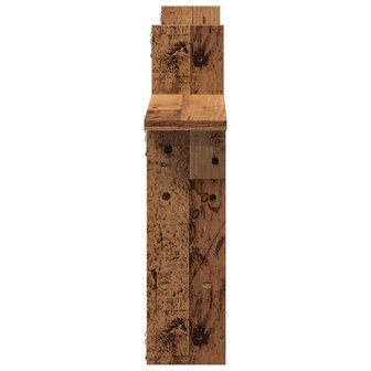 Wandschappen 2 st 50x12x50 cm bewerkt hout oud houtkleurig 5