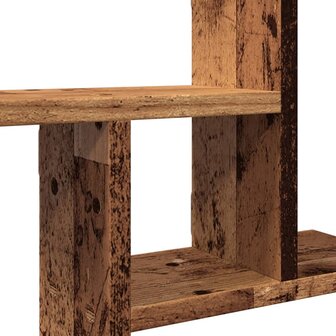 Wandschappen 2 st 50x12x50 cm bewerkt hout oud houtkleurig 8
