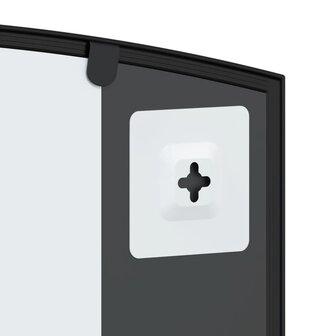 Wandspiegel boog 60x30 cm ijzer zwart 6