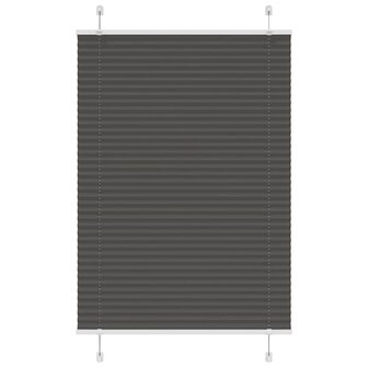Pliss&eacute; rolgordijn 90x100 cm stofbreedte 89,4 cm polyester zwart 1