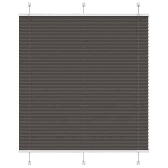 Pliss&eacute; rolgordijn 120x100cm stofbreedte 119,4cm polyester zwart 1