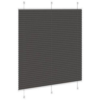 Pliss&eacute; rolgordijn 120x100cm stofbreedte 119,4cm polyester zwart 4
