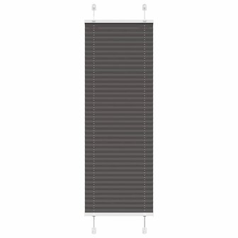 Pliss&eacute; rolgordijn 50x150 cm stofbreedte 49,4 cm polyester zwart 1