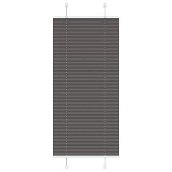 Pliss&eacute; rolgordijn 60x150 cm stofbreedte 59,4 cm polyester zwart 1