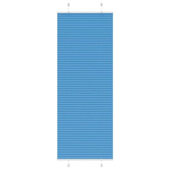 Pliss&eacute; rolgordijn 75x200 cm stofbreedte 74,4 cm polyester blauw 1