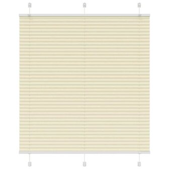 Pliss&eacute; rolgordijn 120x100cm stofbreedte 119,4cm polyester cr&egrave;me 1