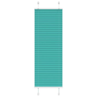 Pliss&eacute; rolgordijn 40x150 cm stofbreedte 39,4 cm petrol groen 1