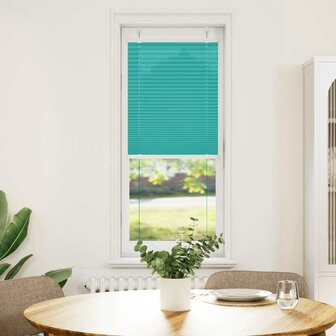 Pliss&eacute; rolgordijn 45x150 cm stofbreedte 44,4 cm petrol groen 2