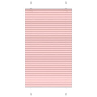 Pliss&eacute; rolgordijn 75x100 cm stofbreedte 74,4 cm polyester roze 1