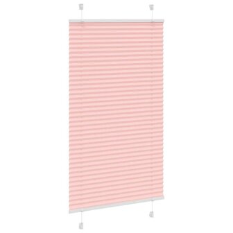Pliss&eacute; rolgordijn 75x100 cm stofbreedte 74,4 cm polyester roze 3