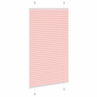 Pliss&eacute; rolgordijn 75x100 cm stofbreedte 74,4 cm polyester roze 4