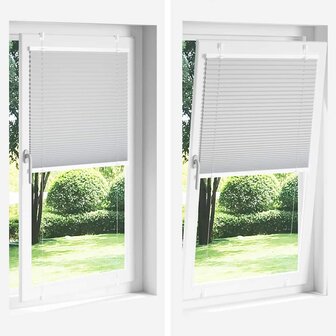 Pliss&eacute; rolgordijn 120x100cm stofbreedte 119,4cm polyester wit 8