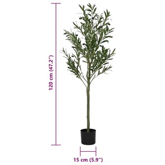 Kunstolijfboom 450 blaadjes 120 cm groen 5