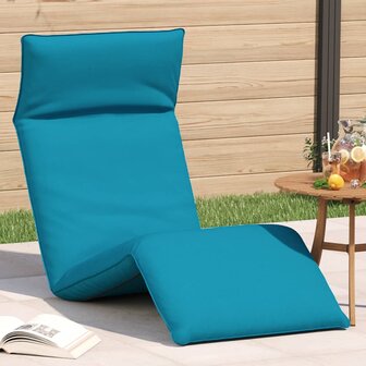 Ligstoel inklapbaar 175x54x8,5 cm oxford stof lichtblauw 1