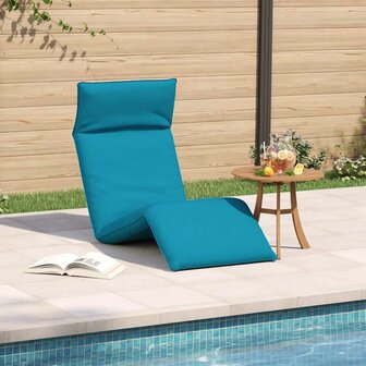 Ligstoel inklapbaar 175x54x8,5 cm oxford stof lichtblauw 3