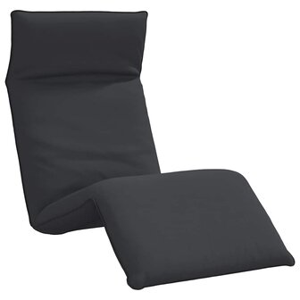 Ligstoel inklapbaar 175x54x8,5 cm Oxford stof zwart 2