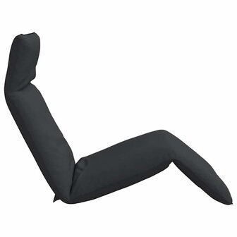 Ligstoel inklapbaar 175x54x8,5 cm Oxford stof zwart 5