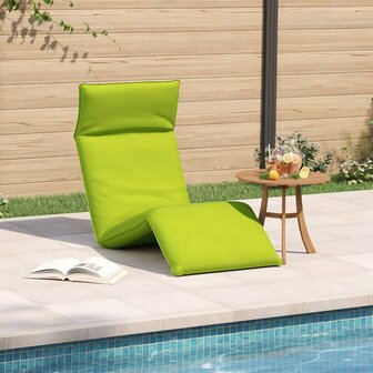 Ligstoel inklapbaar 175x54x8,5 cm oxford stof heldergroen 3