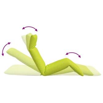 Ligstoel inklapbaar 175x54x8,5 cm oxford stof heldergroen 8