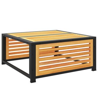 Tuinvoetenbank met kussen 68x68x30 cm massief acaciahout 5